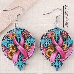 Breast Cancer Blue Cross Dangle